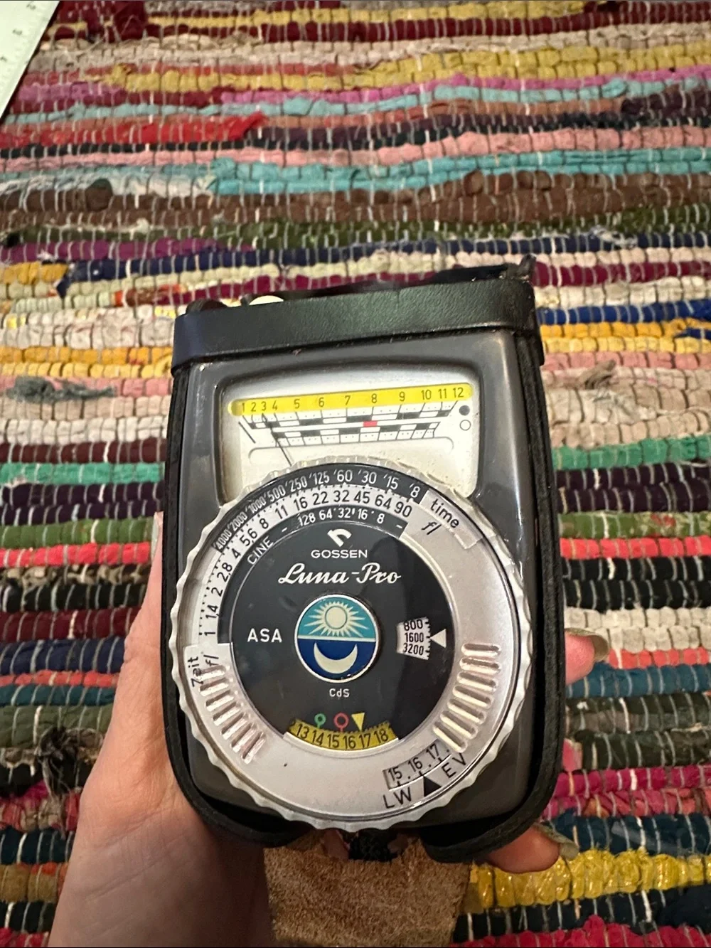 Vintage Gossen Luna-Pro Light Meter w Leather Case Parts Repair Germany